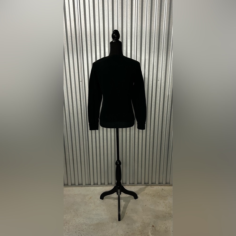 Women’s Vintage Geoffrey Beene Black Cotton Blend Cardigan Sweater Size Small - Picture 2 of 5